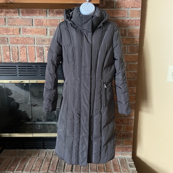 Calvin Klein Duck Waterfowl Down Filled Long Gray Puffer Winter Coat - Picture 1 of 11